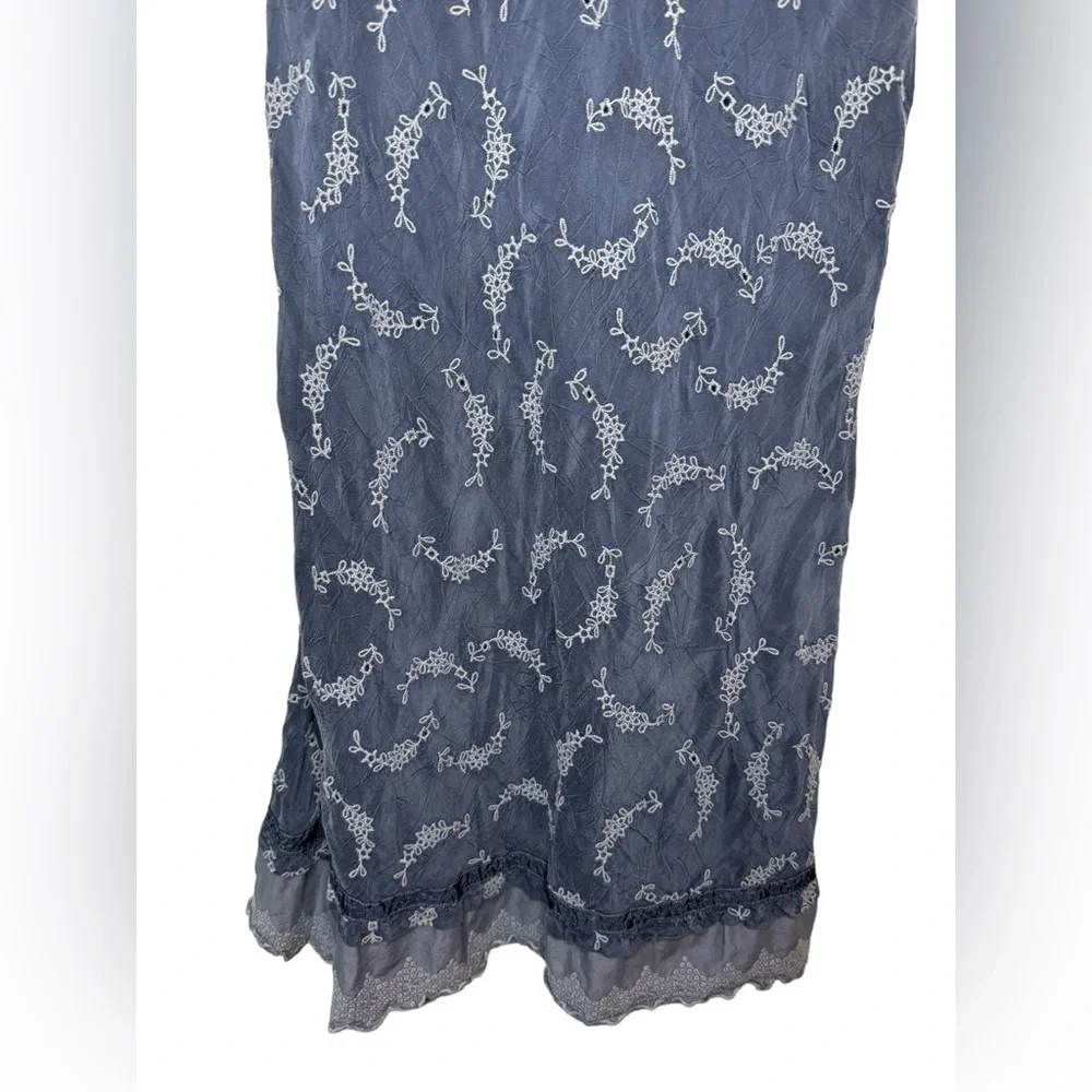 Johnny Was Eyelet Dress Size XS Grey - Picture 3 of 8